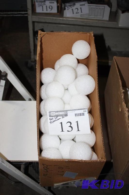 lot 131 image: Box Lot of Styrofoam Balls.