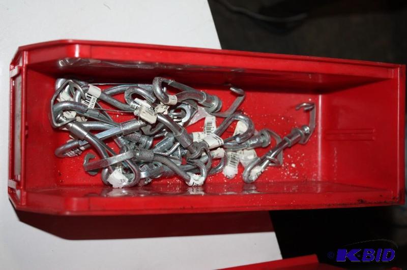 lot 133 image: Container Lot of 2 Chain Snaps End wPush-In Clasp Open End Hanger Metal.