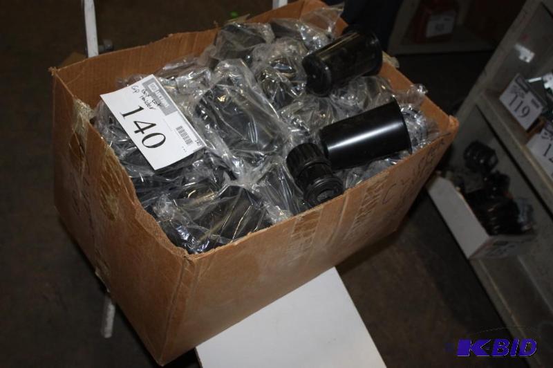lot 140 image: Box Lot of Plastic Cup Holder Inserts for Cars, Bars, Chairs, And More.