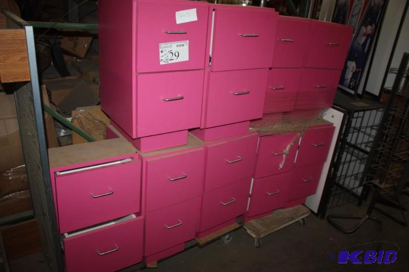 9 Pink Filing Cabinets W 2 Drawers Handles 16 X 18 App 4