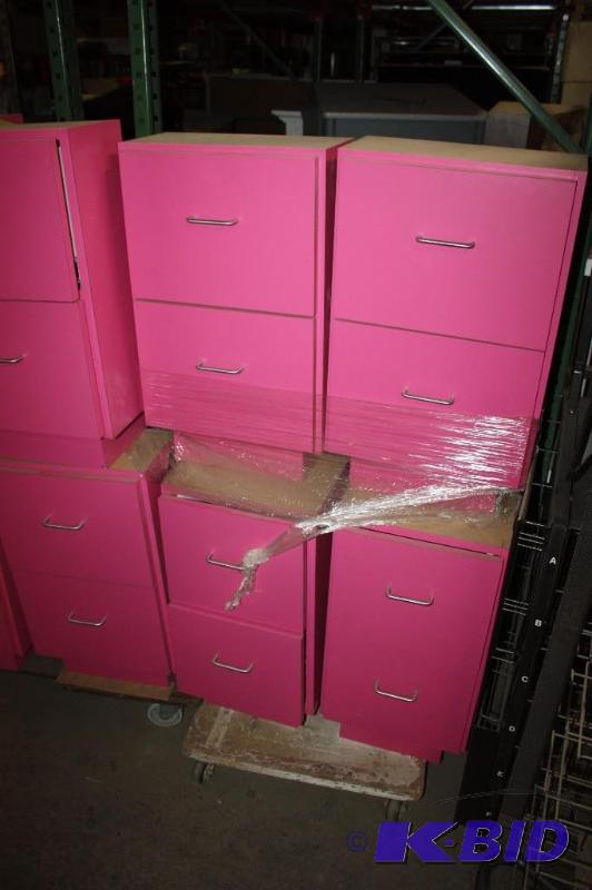 9 Pink Filing Cabinets W 2 Drawers Handles 16 X 18 App 4