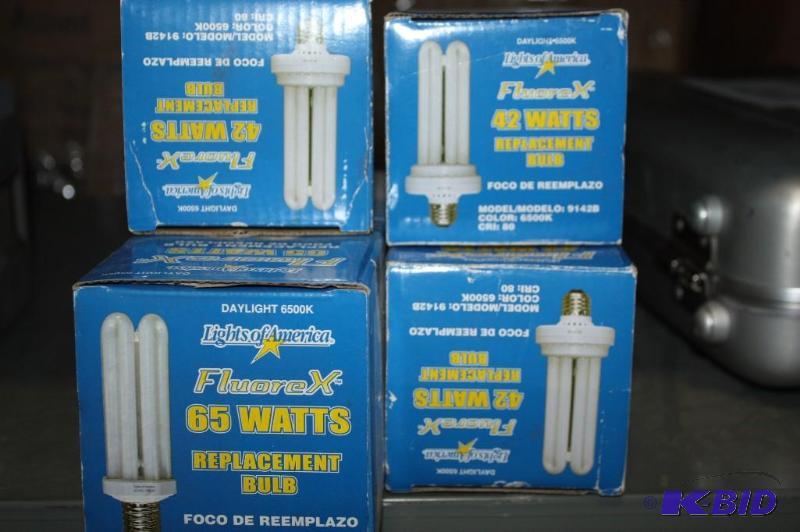 lot 41 image: (4) Lights of America Fluorex 65 Watts Replacement Bulb Model 9166B Daylight 6500 K.