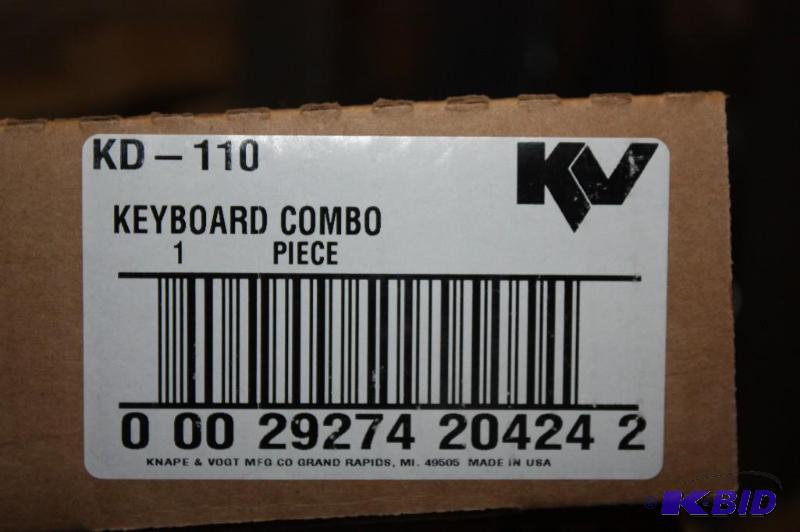 lot 57 image: (2) Keyboard Pull-Out Drawer Mountable wPre-Drilled Screw Holes & Comfort Wrist Rest