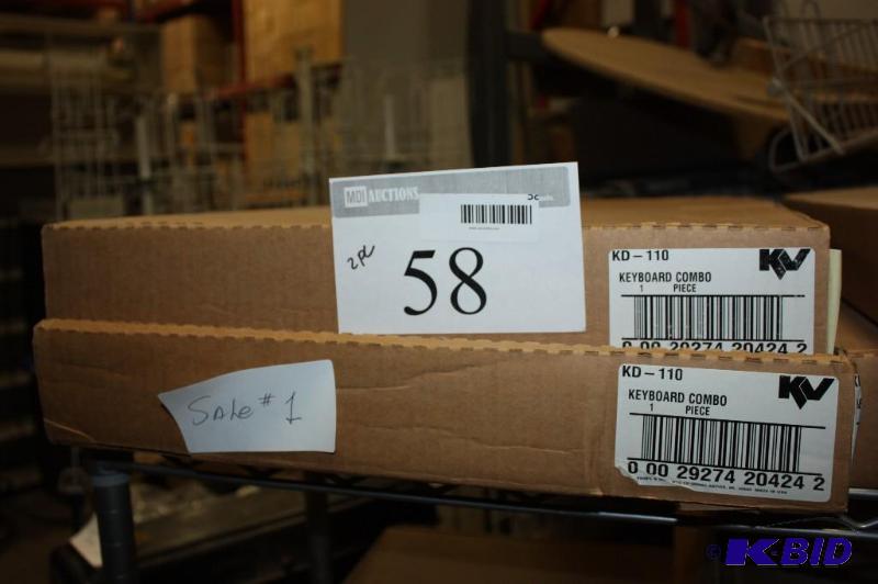 lot 58 image: (2) Keyboard Pull-Out Drawer Mountable wPre-Drilled Screw Holes & Comfort Wrist Rest