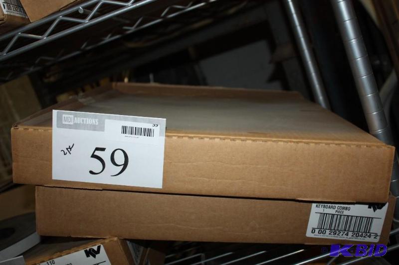 lot 59 image: (2) Keyboard Pull-Out Desk Drawer Mountable wPre-Drilled Screw Holes & Comfort Wrist Rest