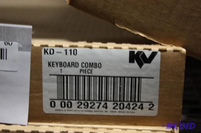 lot 60 image: (2) Keyboard Pull-Out Desk Drawer Mountable wPre-Drilled Screw Holes & Comfort Wrist Rest