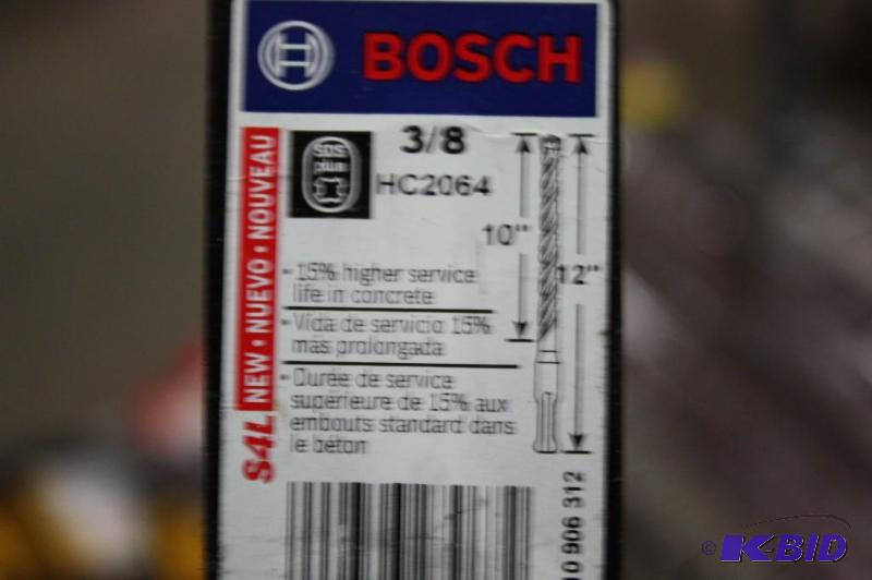 lot 77 image: (5) Hammer Bit Set Including DeWalt 10 Bull Point Bosch 38 10 DeWalt Rock Carbide SDS Plus