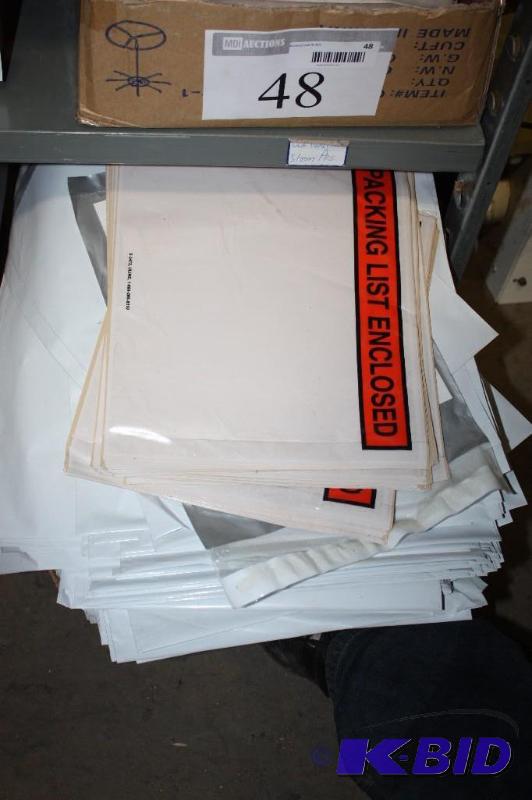 lot 81 image: Lot of (12) Packaging List Enclosed Envelopes.