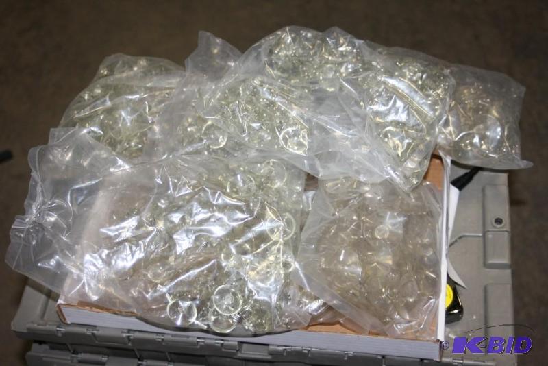 lot 82 image: Bags of Suction Cups wMetal Wire Hangers.