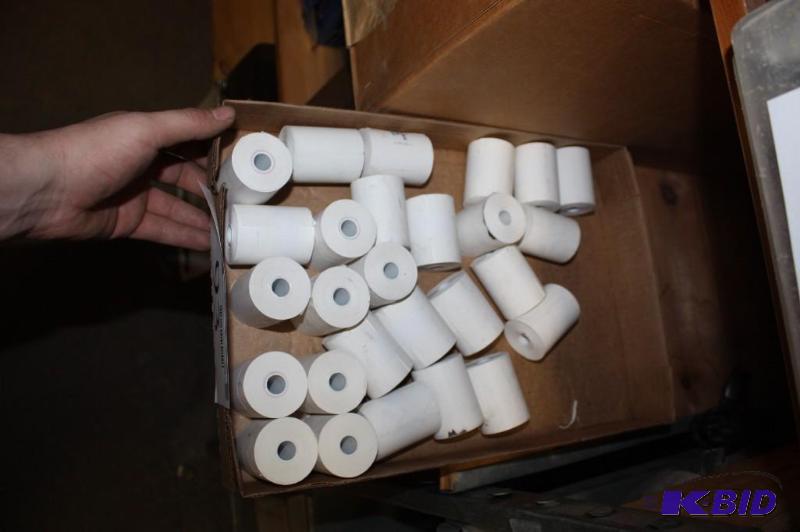 lot 93 image: (27) Receipt Tape Rolls White Taped.