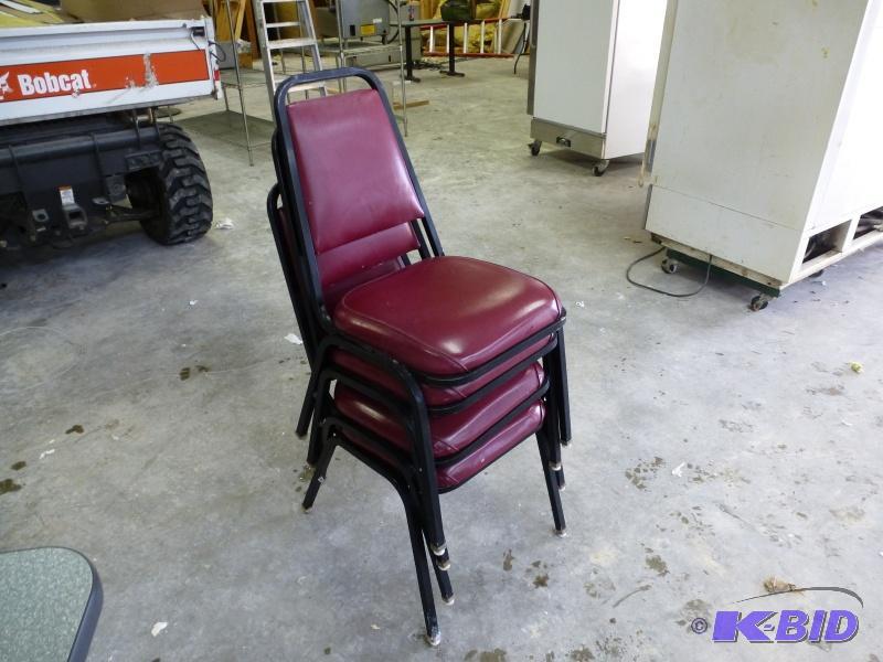lot 39 image: Restaurant chairs Stackable chairs 4 chairs ...