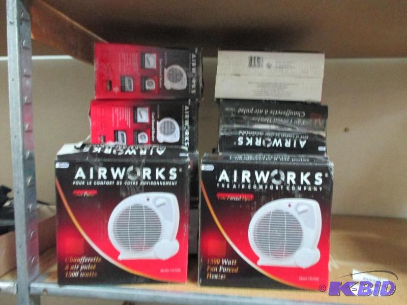 lot 112 image: 10 airworks heaters, not tested...