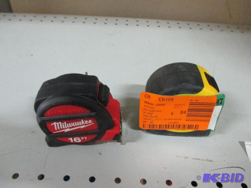 lot 27 image: 2 tape measures...