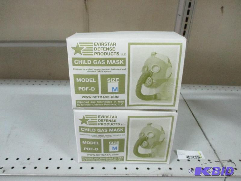 lot 5 image: 2 New Childs gas masks, size m...