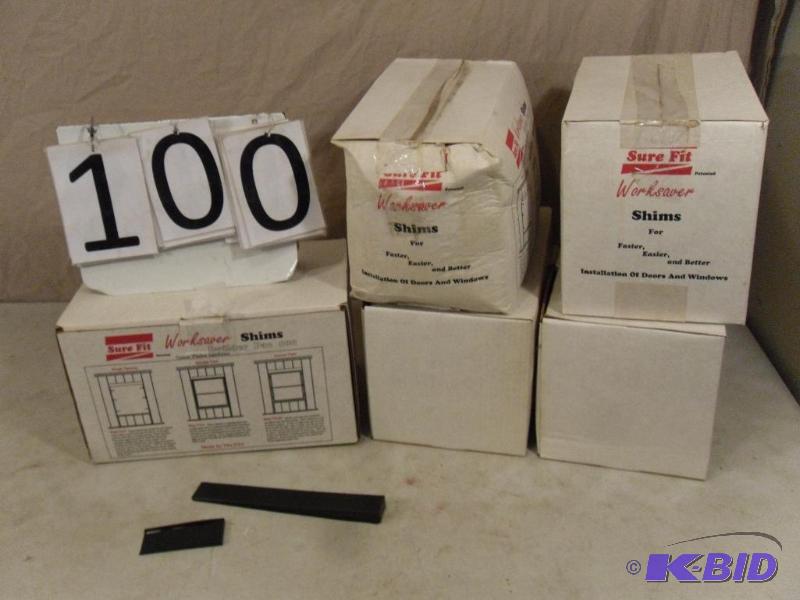 lot 100 image: New- 5 Boxes of Sure Fit Worksaver Shims. 100...