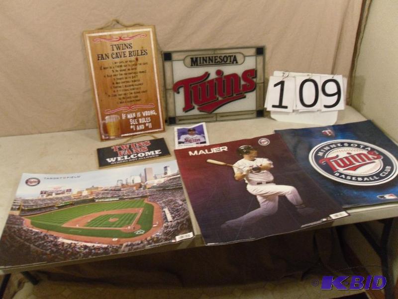 lot 109 image: Minnesota Twins Fan Rules Sign, Posters, and ...