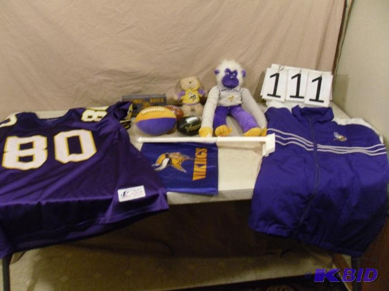 lot 111 image: Lot of Minnesota Vikings Items. &nbspVikings...