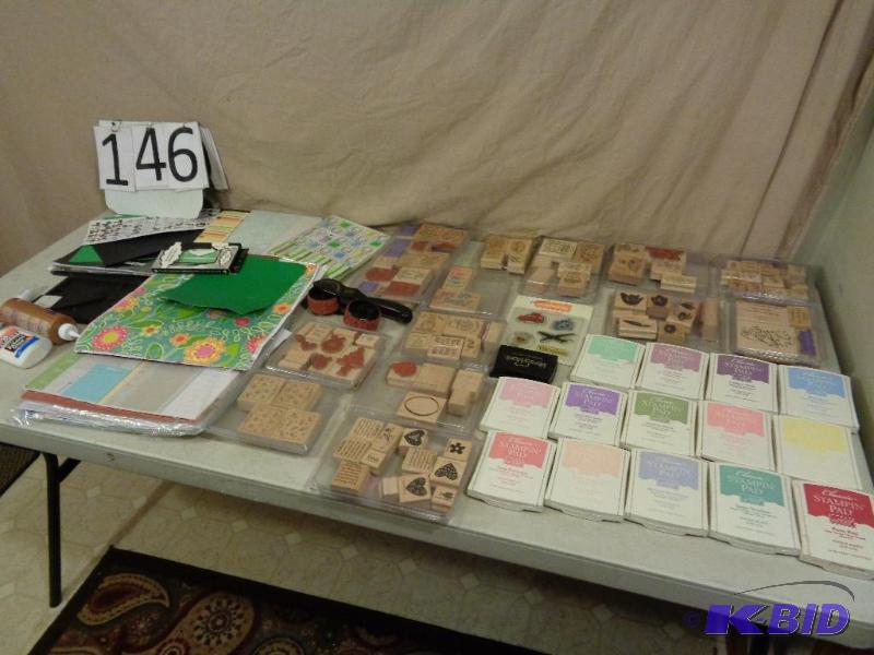 lot 146 image: Scrapbooking Items and Stamps. Most are Stamp...