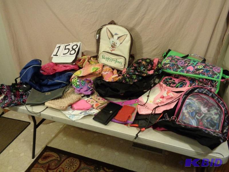 lot 158 image: Lot of Assorted Bags, Purses, and More. Style...