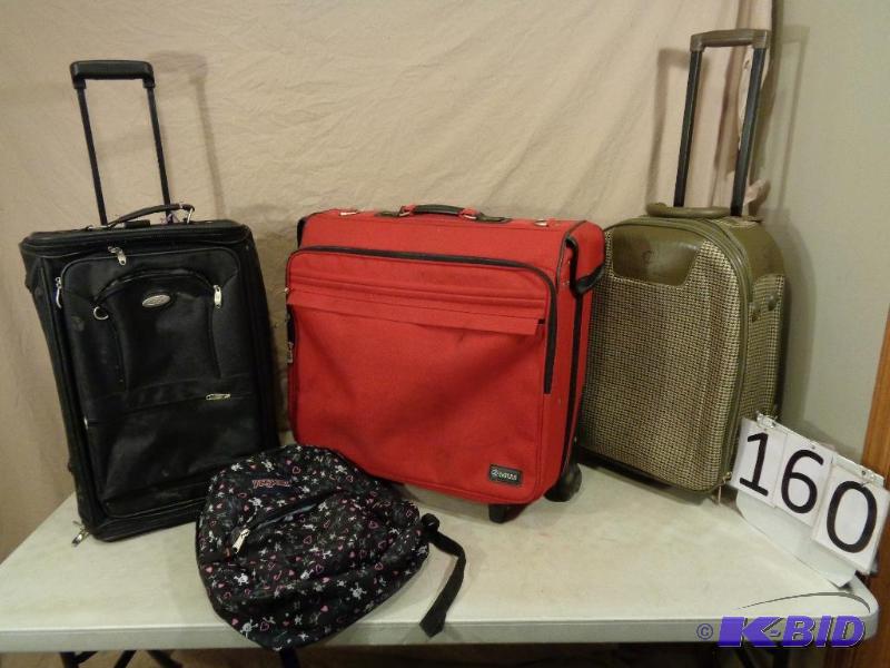 lot 160 image: Lot of Assorted Luggage. Styles, sizes, and c...
