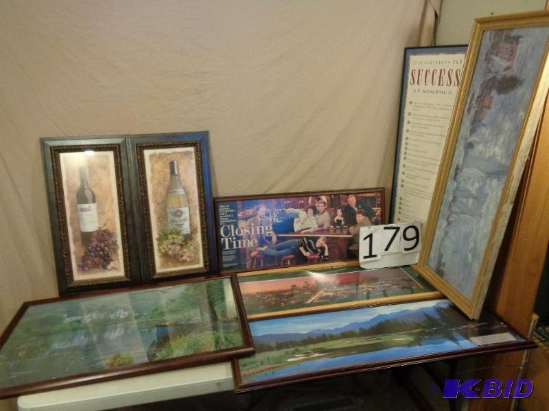 lot 179 image: Lot of Assorted Framed Pictures. Cheers TV Sh...