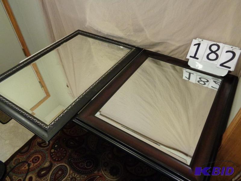 lot 182 image: 2 Large Framed Mirrors. Both have some small ...