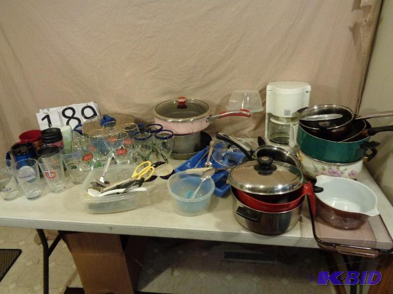 lot 189 image: Pots, Pans, Utensils, Silverware, Stella ...