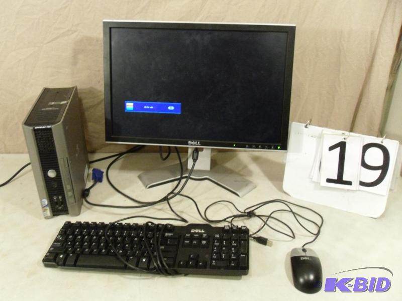 lot 19 image: Dell Optiplex 755 Desktop Computer. Intel Cor...