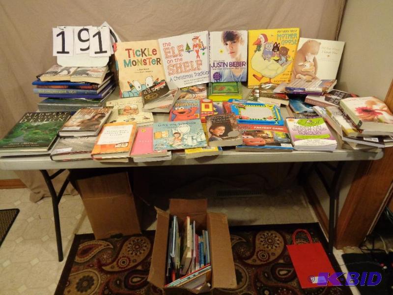 lot 191 image: Kids Books, Adult Books, Cookbooks, Landscapi...