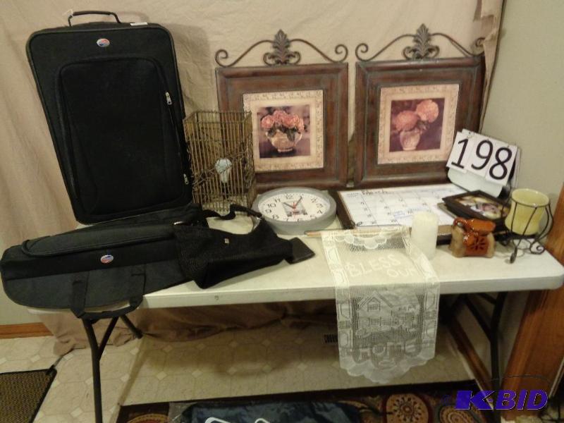 lot 198 image: Metal Walling Hanging Pictures, Oil Burner El...