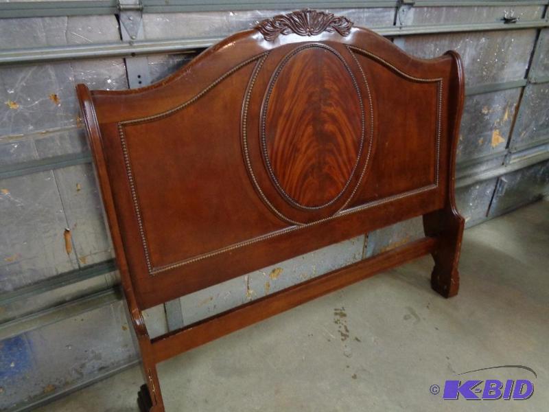 lot 226 image: Large headboard. Frame mounting holes are app...