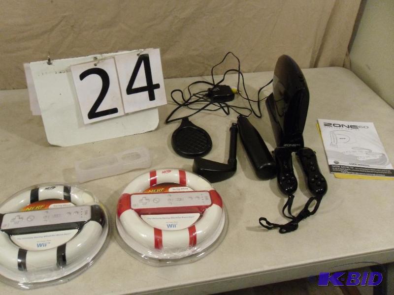 lot 24 image: Zone 60 Wireless Gaming System and 2 New Nint...
