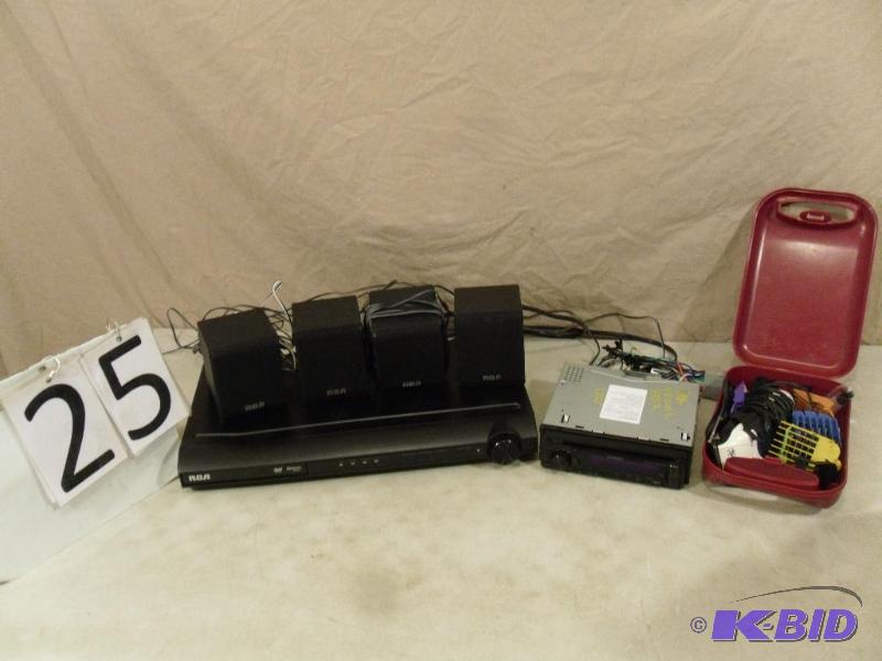 lot 25 image: RCA DVD PlayerSurround Sound (missing one sp...
