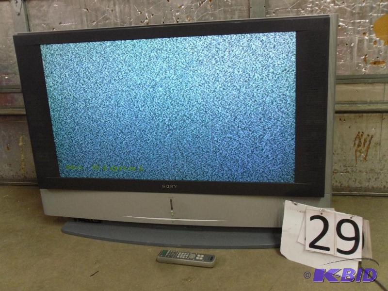 lot 29 image: 42" Sony LCD Flat Screen Projection TV. ...