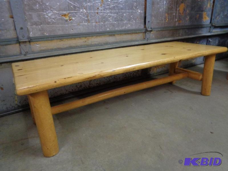 lot 36B image: Log Style Coffee Table. Measures approximatel...