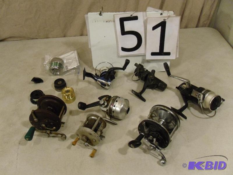 lot 51 image: Lot of Assorted Fishing Reels. Some are vinta...