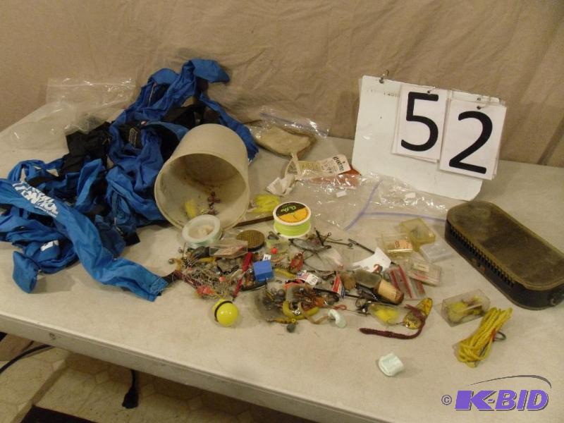 lot 52 image: Assorted Fishing Tackle and Rod Control Stora...