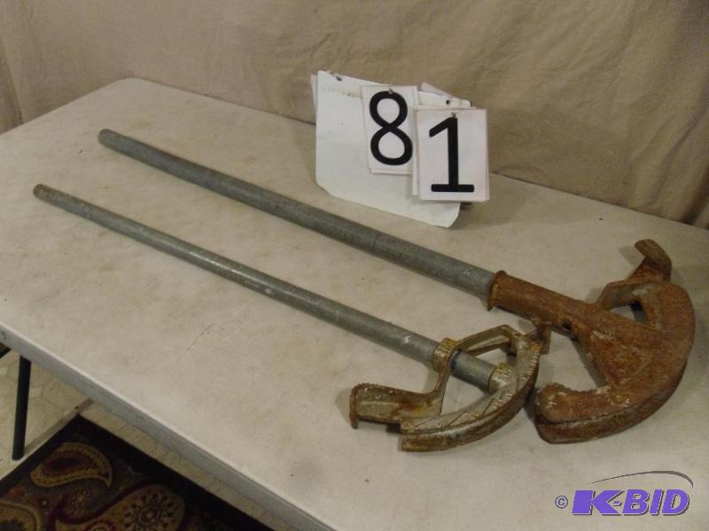 lot 81 image: 2 Conduit Benders. One is marked 34" an...