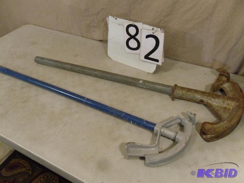 lot 82 image: 2 Conduit Benders. One is marked 34" an...