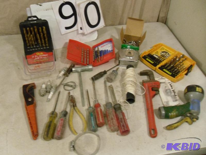 lot 90 image: Drill Bits, Screwdrivers, Wrenches, Stainless...