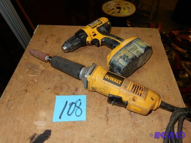 Dewalt, 12 in Die Grinder, Dewalt 18 V Drill Driver 12 in.