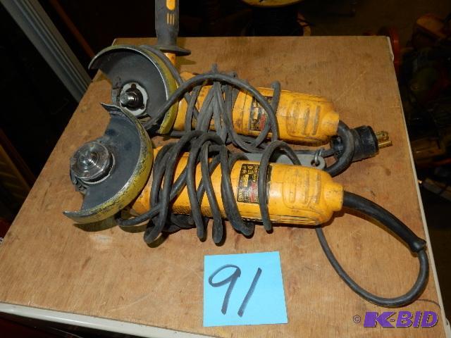 2, Dewalt, 4 12 in Angle Grinders