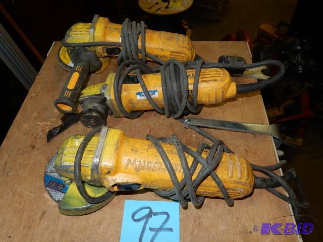 3, Dewalt 4 12 in Grinder Bodies