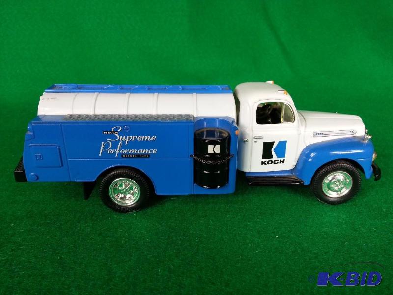 lot 155 image: Nice Blue & White First Gear Koch Adverti...