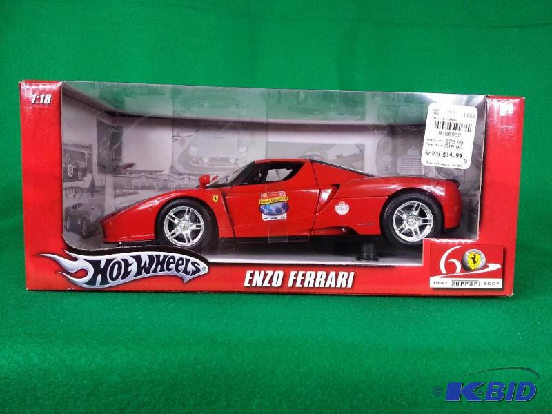 lot 82 image: Hot Wheels 1947 - 2007 Enzo Ferrari Red 118 Scale