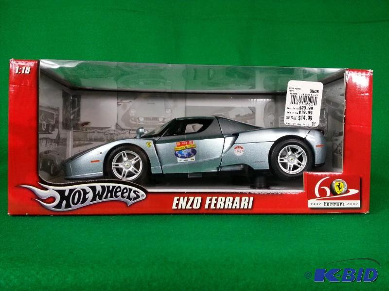 lot 83 image: Hot Wheels 1947 - 2007 Enzo Ferrari Silver 118 Scale