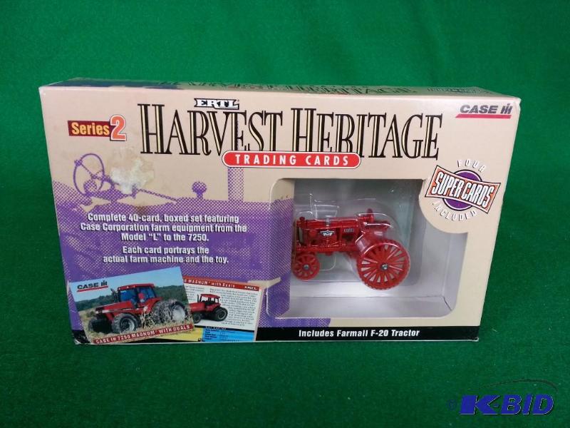lot 20 image: Ertl Case Harvest Heritage Collector Cards Series 2 w Die-cast Farmall F-20 Tractor