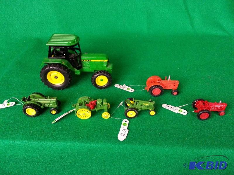 lot 67 image: Lot of (6) Ertl John Deere, McCormick, Case etc. Tractors