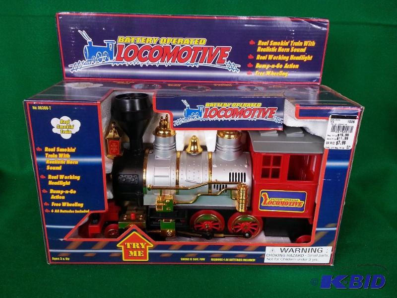 lot 49 image: NEW in BOX Battery Operated Locomotive Engine...
