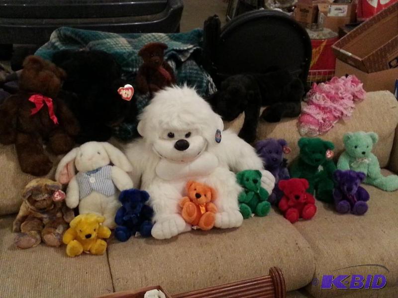lot 53 image: Cuddly Lot of (16) Stuffed Animals KY Beanie...